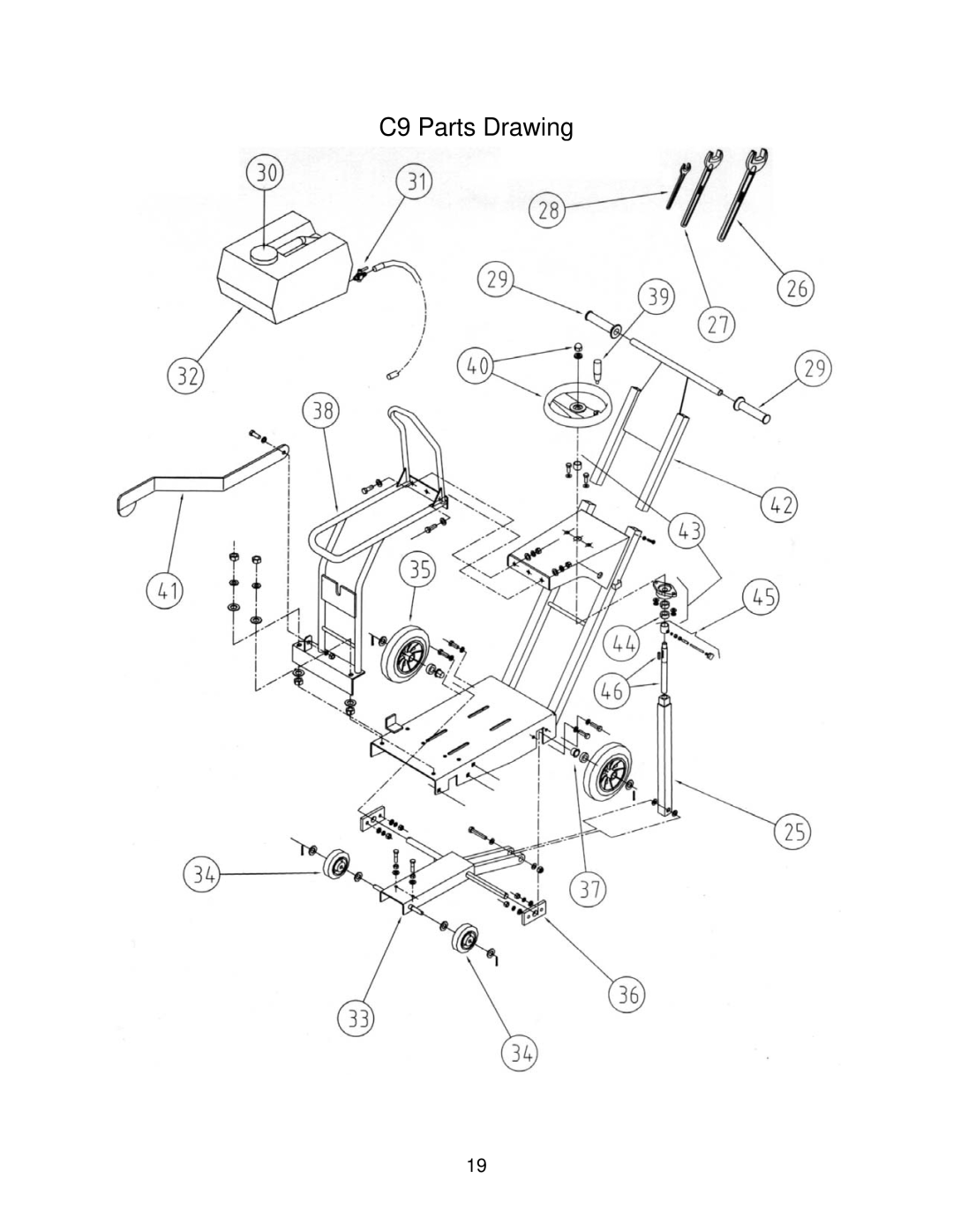 Norton Abrasives owner manual C9 Parts Drawing 