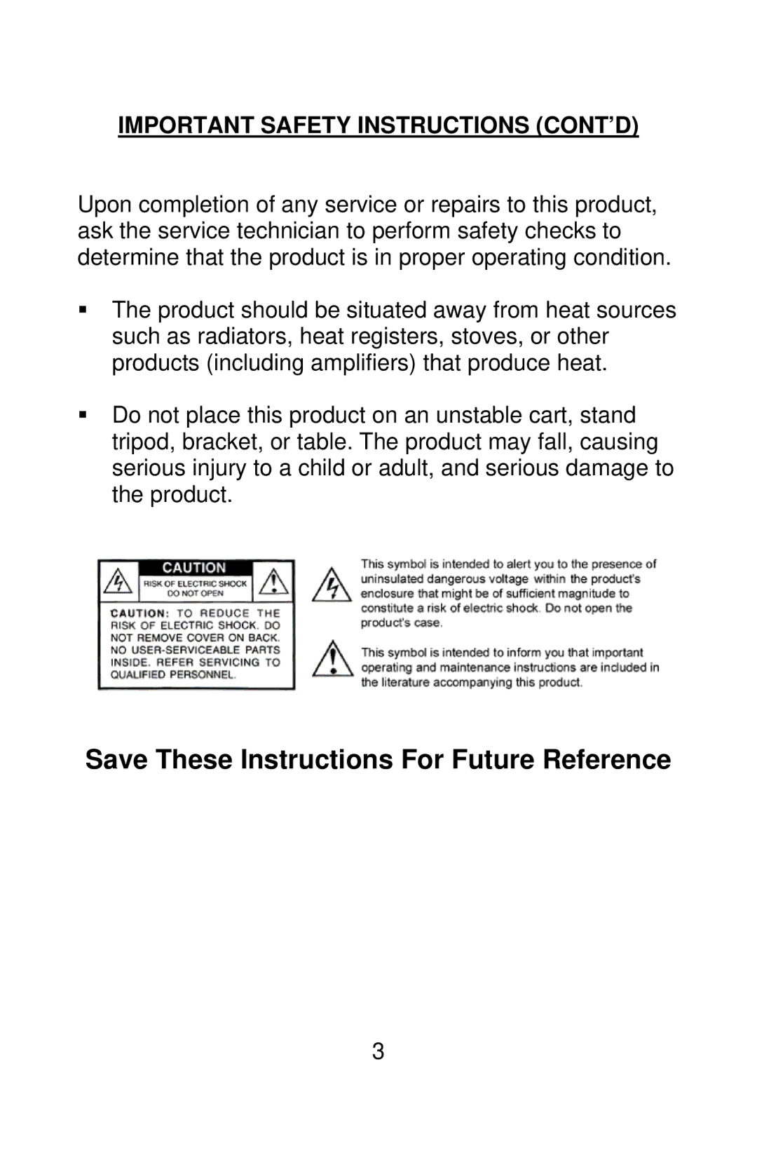 Nostalgia Electrics BCS-997, BCD-997 Save These Instructions For Future Reference, Important Safety Instructions CONT’D 