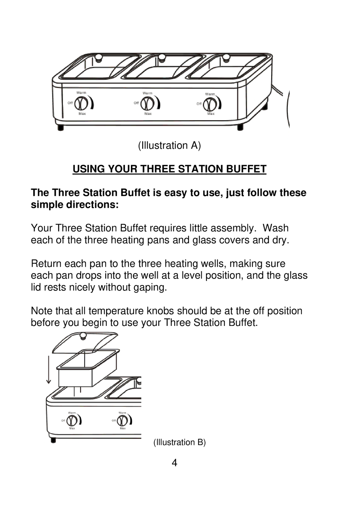 Nostalgia Electrics BCD-997, BCS-997 manual Using Your Three Station Buffet 