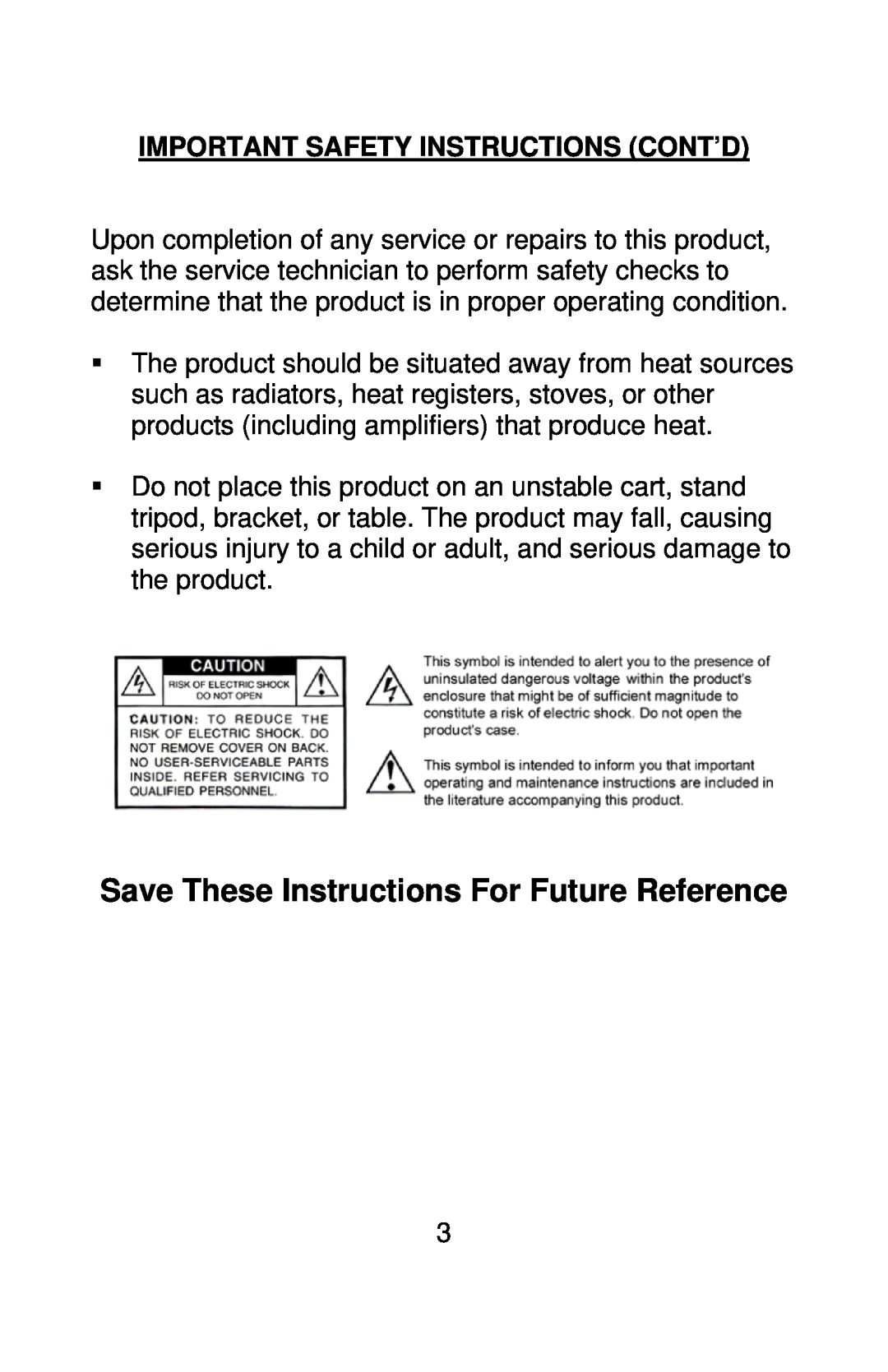 Nostalgia Electrics BCS-997, BCD-997 Save These Instructions For Future Reference, Important Safety Instructions Cont’D 