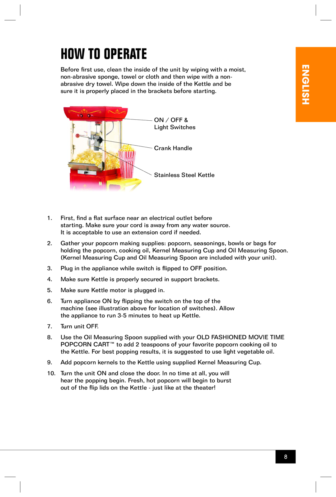 Nostalgia Electrics CCP-200 manual HOW to Operate 