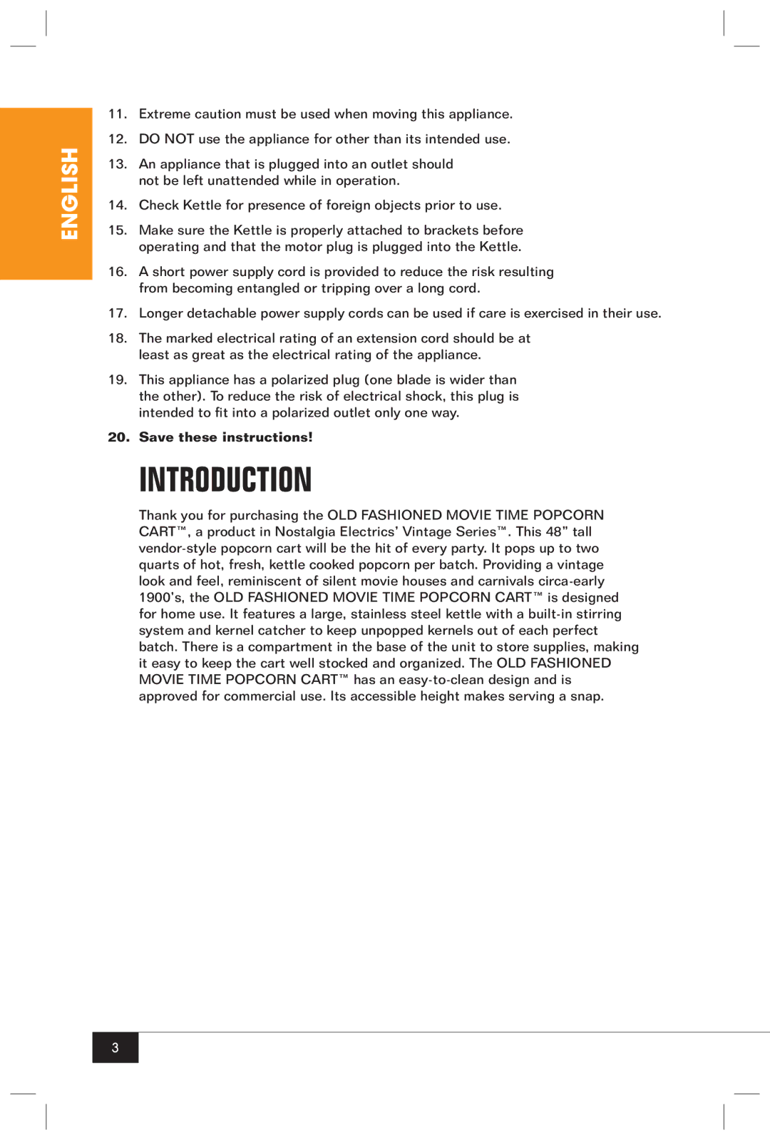 Nostalgia Electrics CCP-200 manual Introduction 