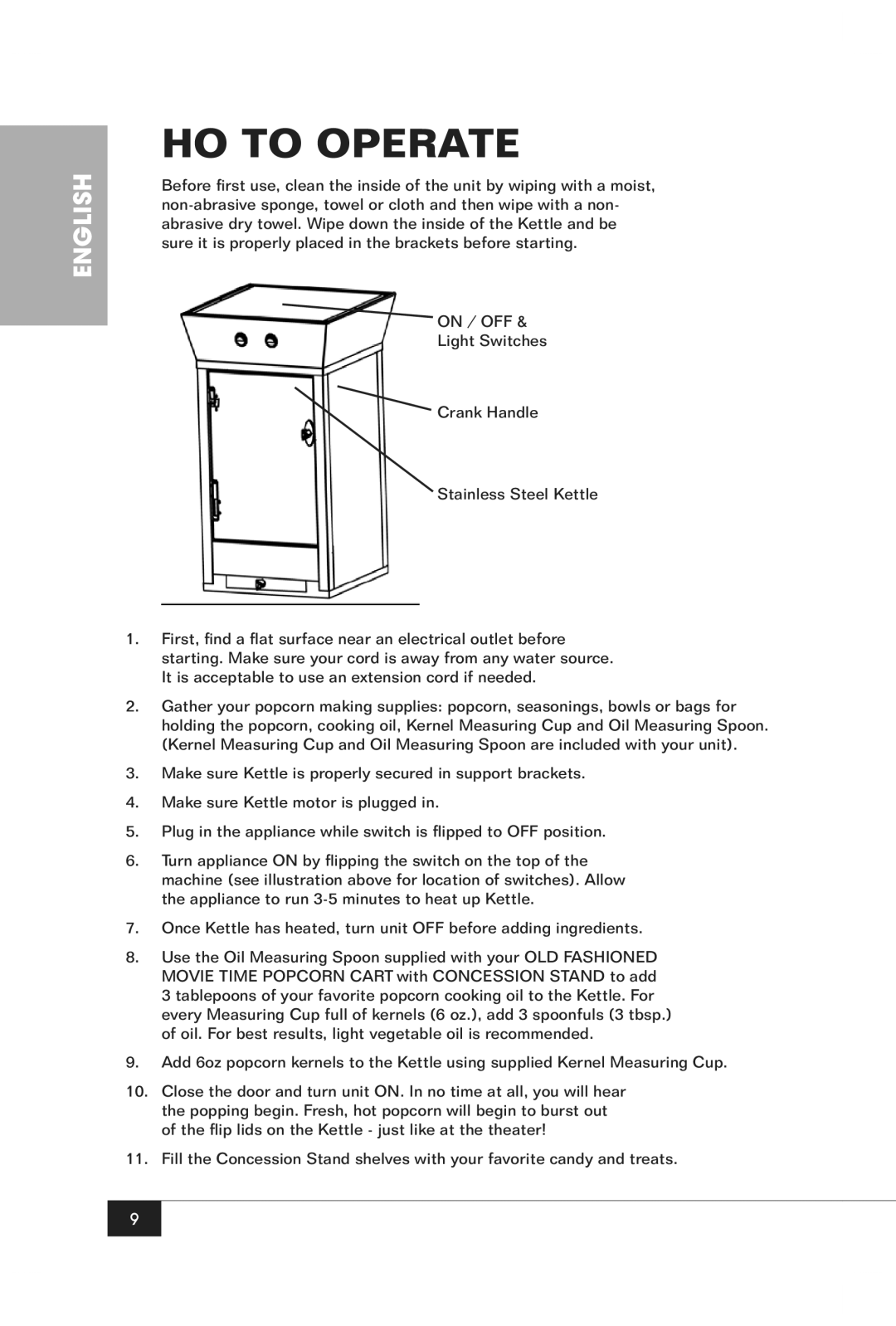 Nostalgia Electrics CCP610 manual HOW to Operate 