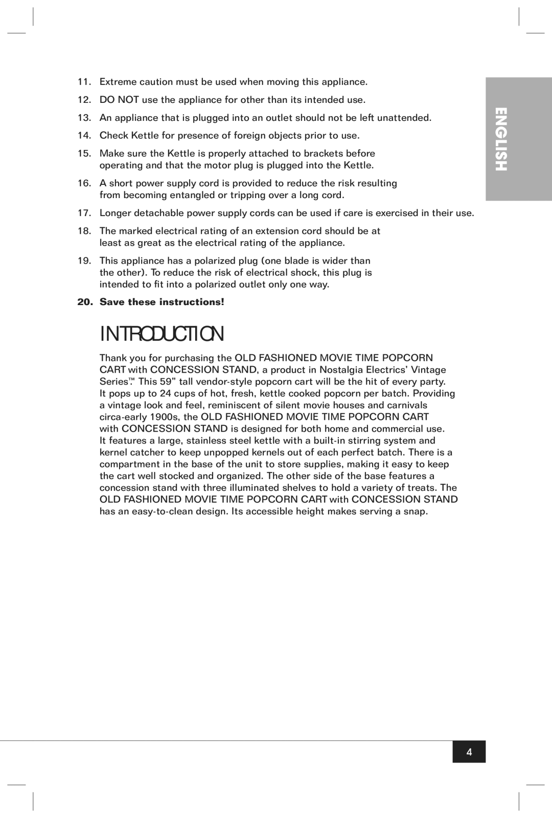 Nostalgia Electrics CCP610 manual Introduction 