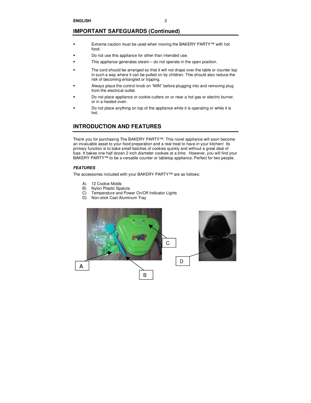 Nostalgia Electrics COM-102 manual Important Safeguards, Introduction and Features 