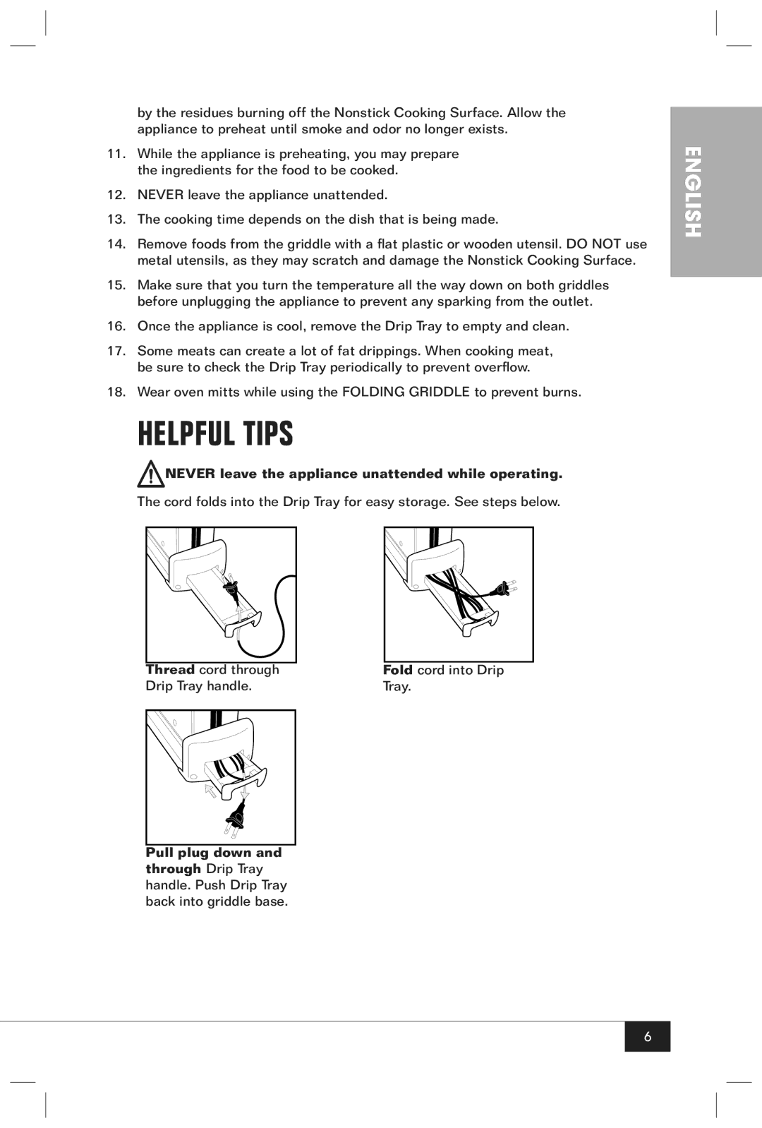 Nostalgia Electrics FG100 manual Helpful Tips 