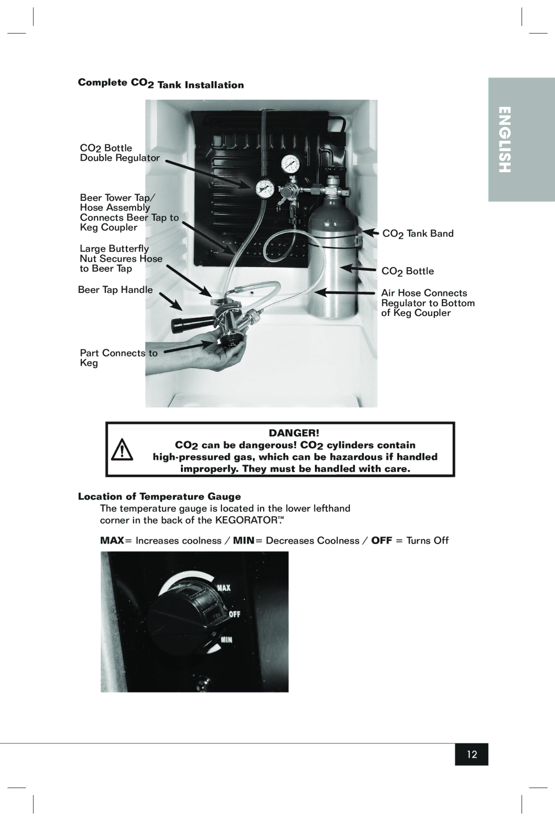 Nostalgia Electrics KRS-2150 manual Complete CO2 Tank Installation 