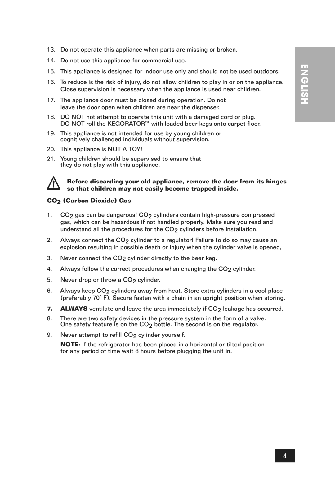 Nostalgia Electrics KRS-2150 manual English 