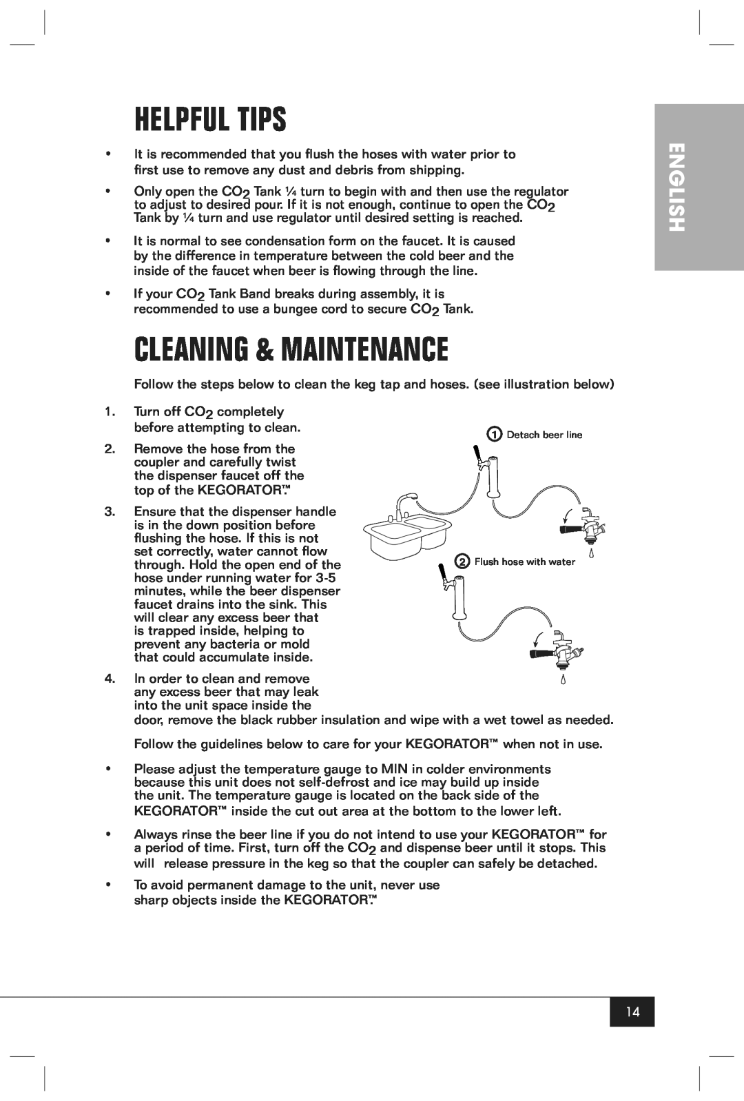 Nostalgia Electrics KRS-2150 manual Helpful Tips, Cleaning & Maintenance, English 
