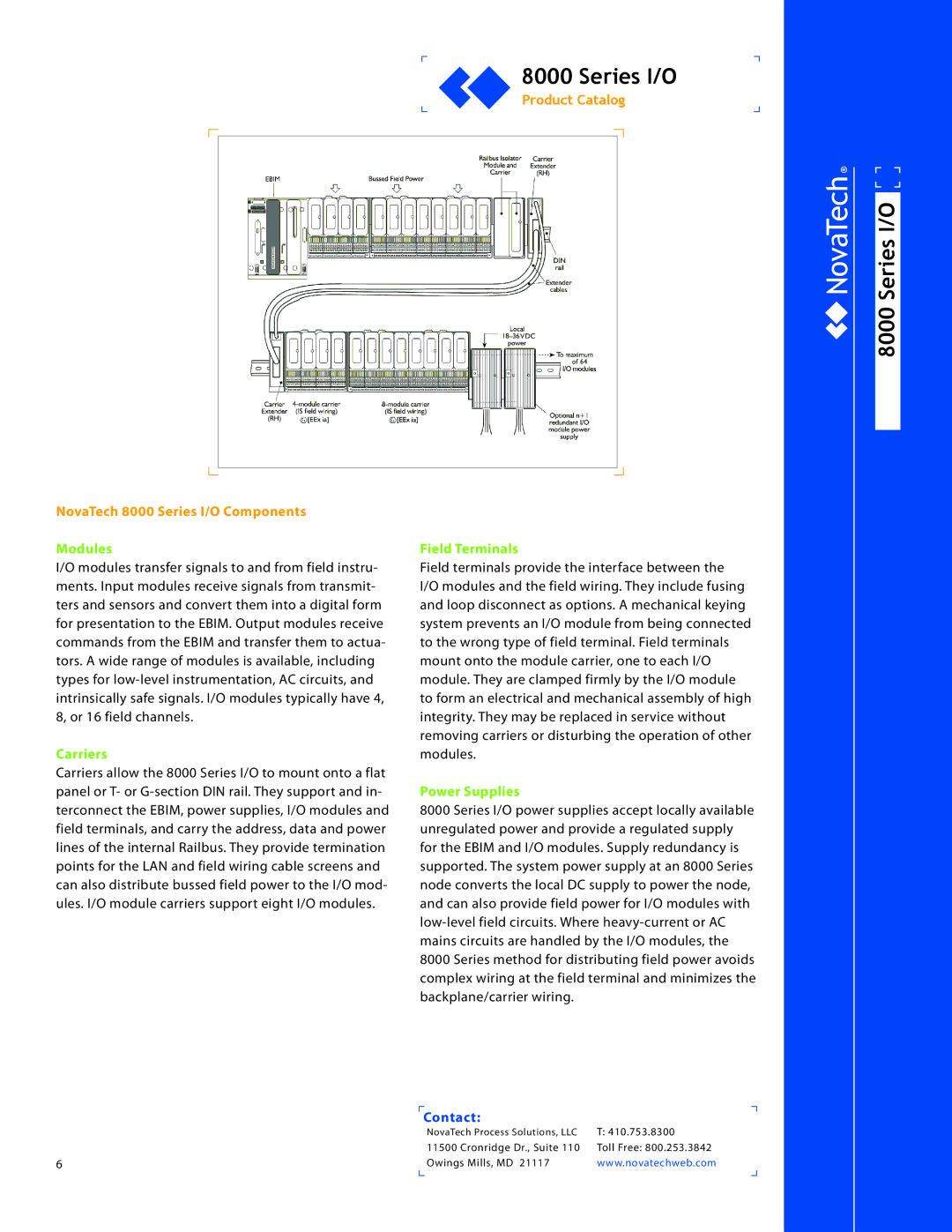 NotaTech 8000SeriesI/O manual NovaTech 8000 Series I/O Components 