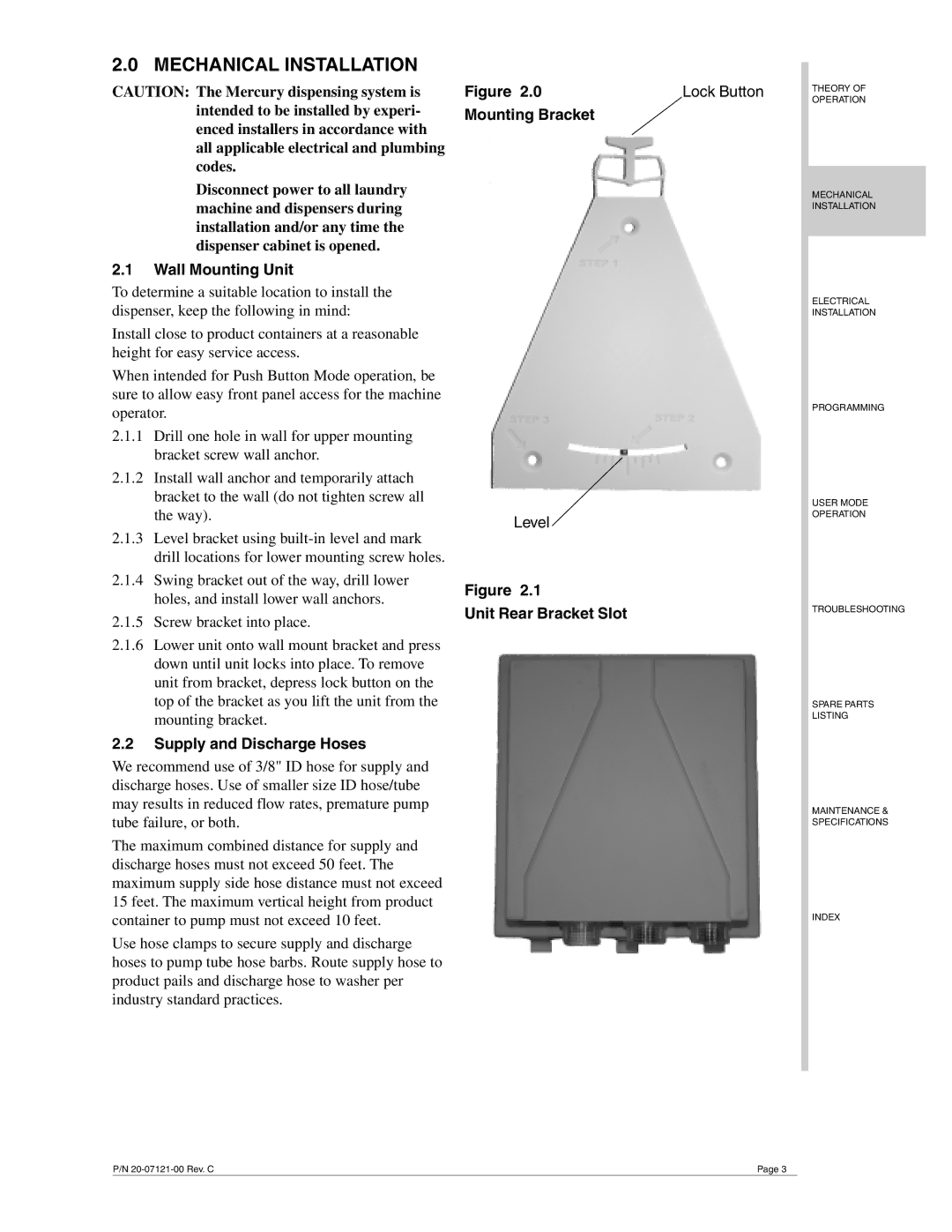 Nova LM-700 manual Mechanical Installation 