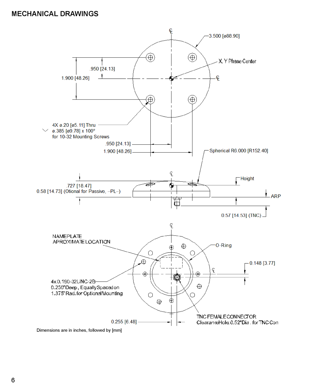 Novatel 3GOXX16A4-XTR-1-1 manual Mechanical Drawings 