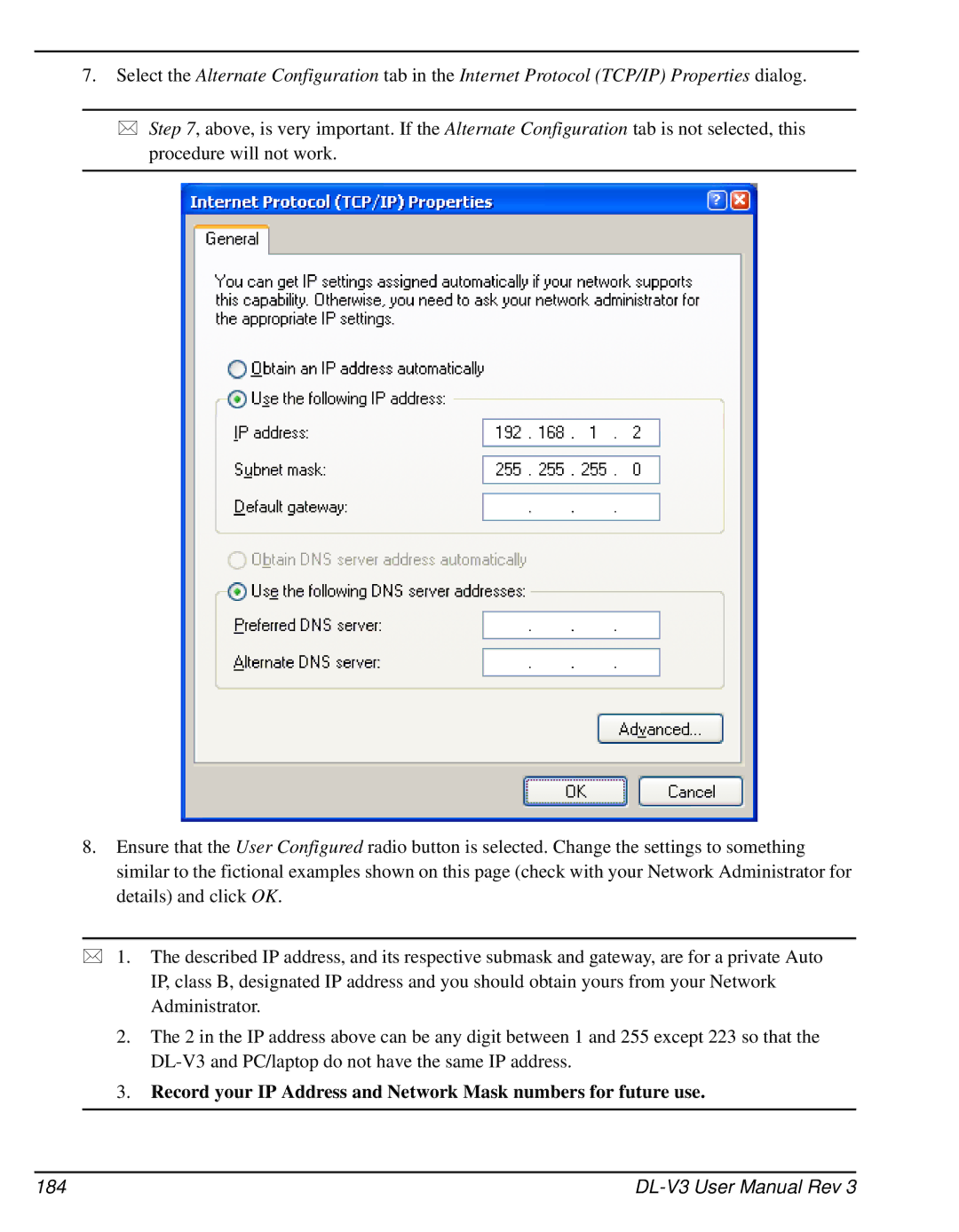 Novatel DL-V3 user manual 184 