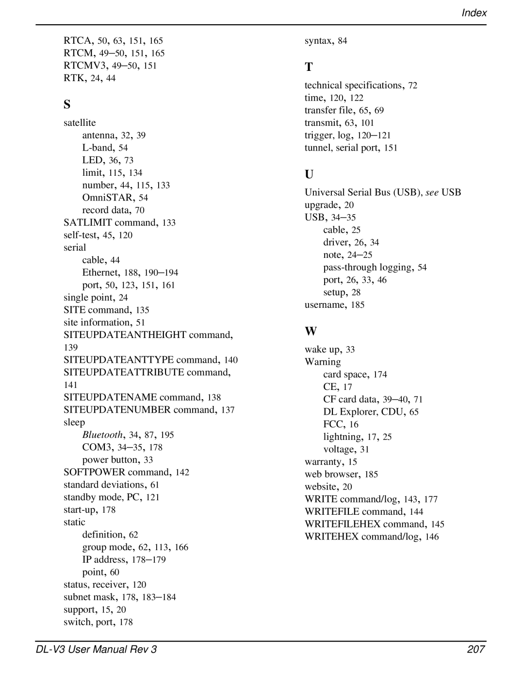 Novatel DL-V3 user manual RTK, 24, 207 