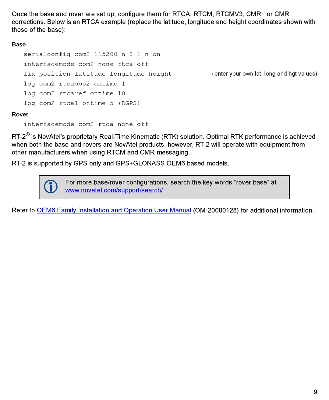 Novatel GM-14915095 quick start Dgps 