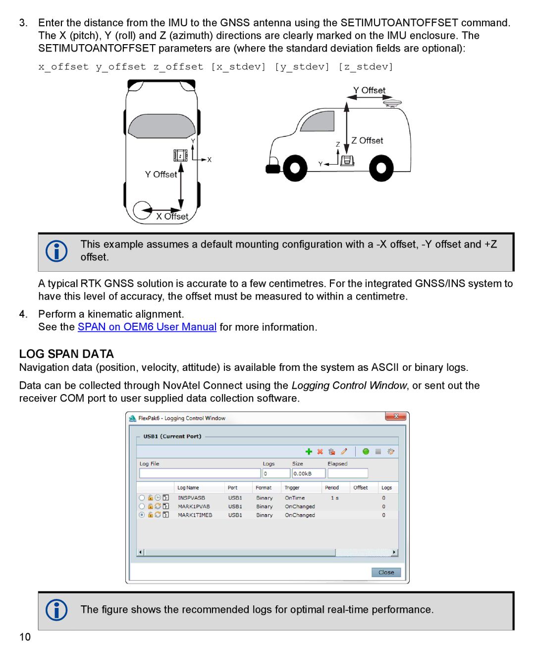 Novatel GM-14915118 quick start LOG Span Data 