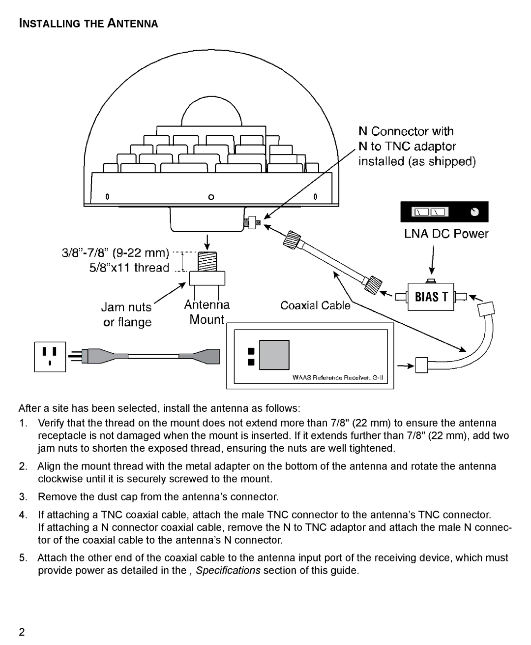 Novatel GNSS-750 user manual Installing the Antenna 