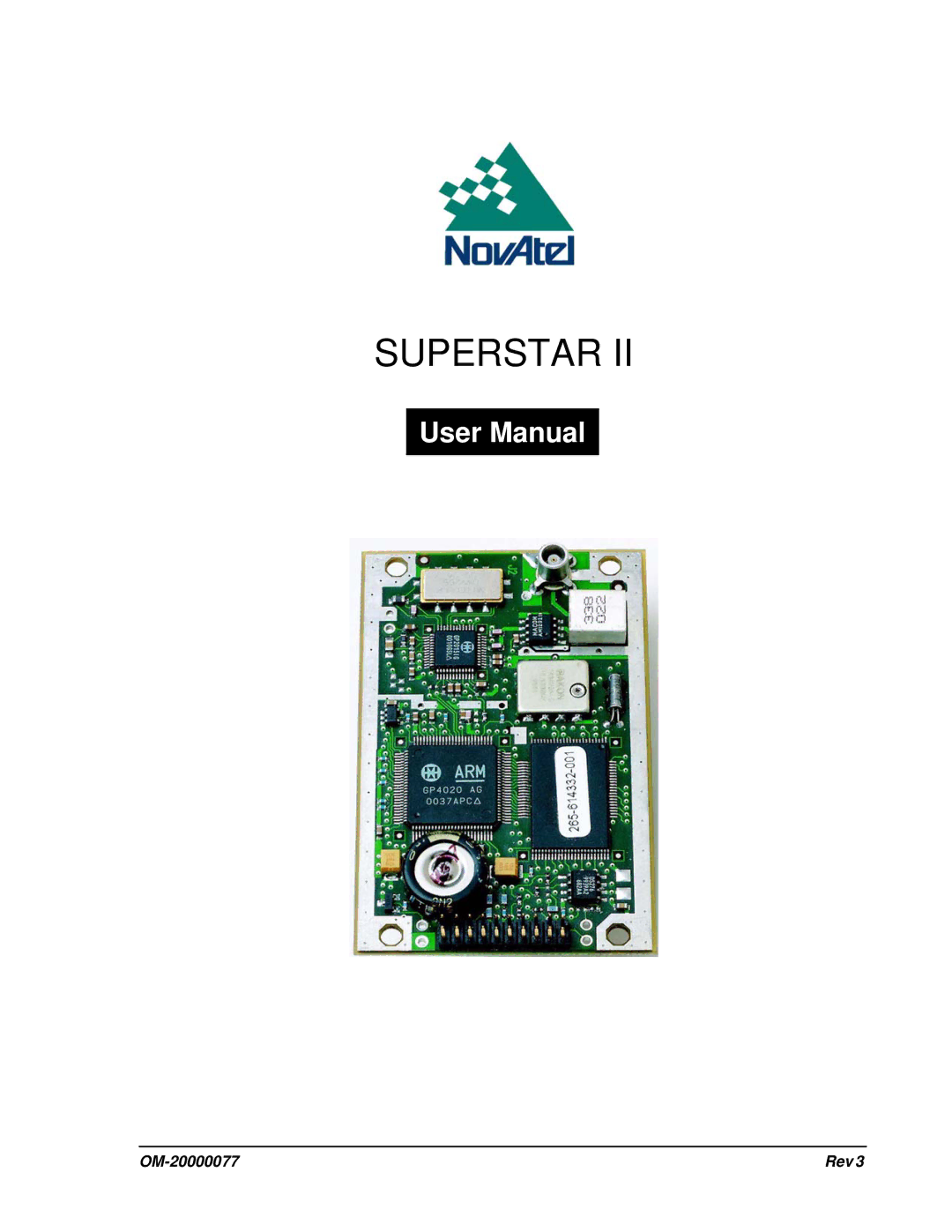 Novatel OM-20000077 user manual Superstar 