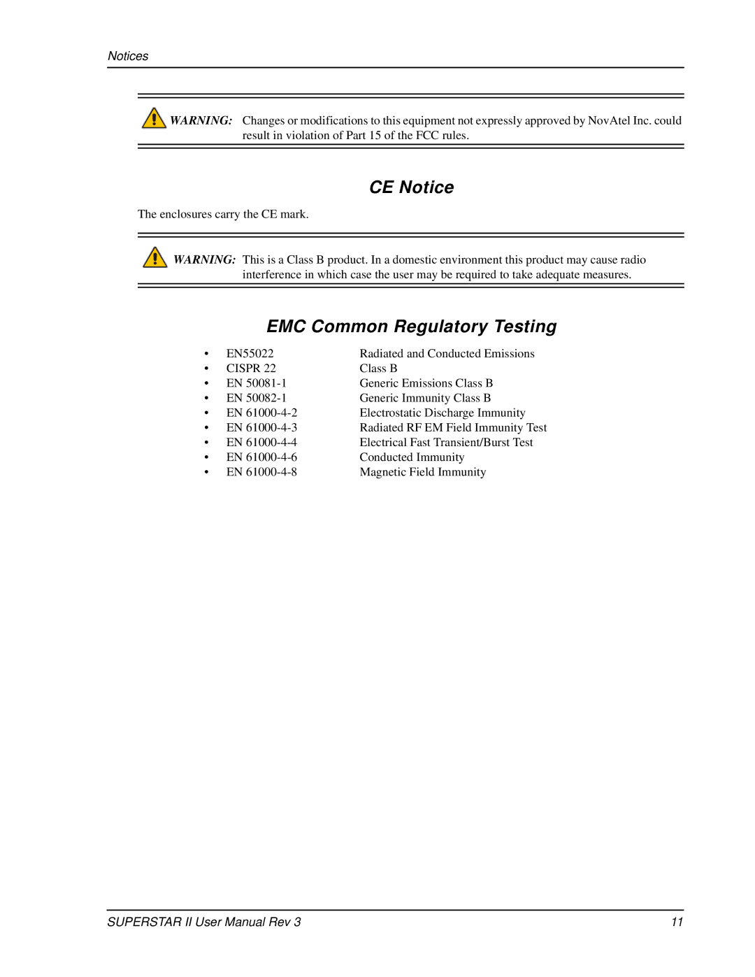 Novatel OM-20000077 user manual CE Notice 