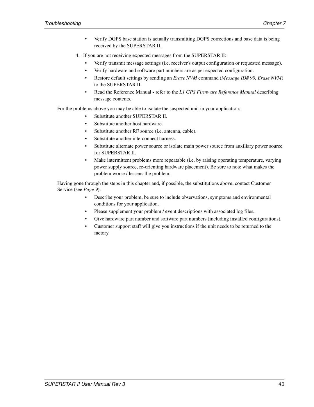 Novatel OM-20000077 user manual Troubleshooting Chapter 