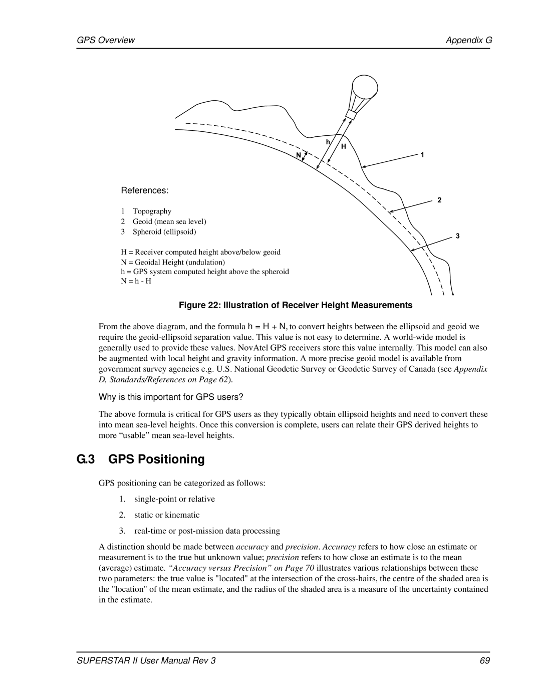 Novatel OM-20000077 user manual GPS Positioning, GPS Overview Appendix G 