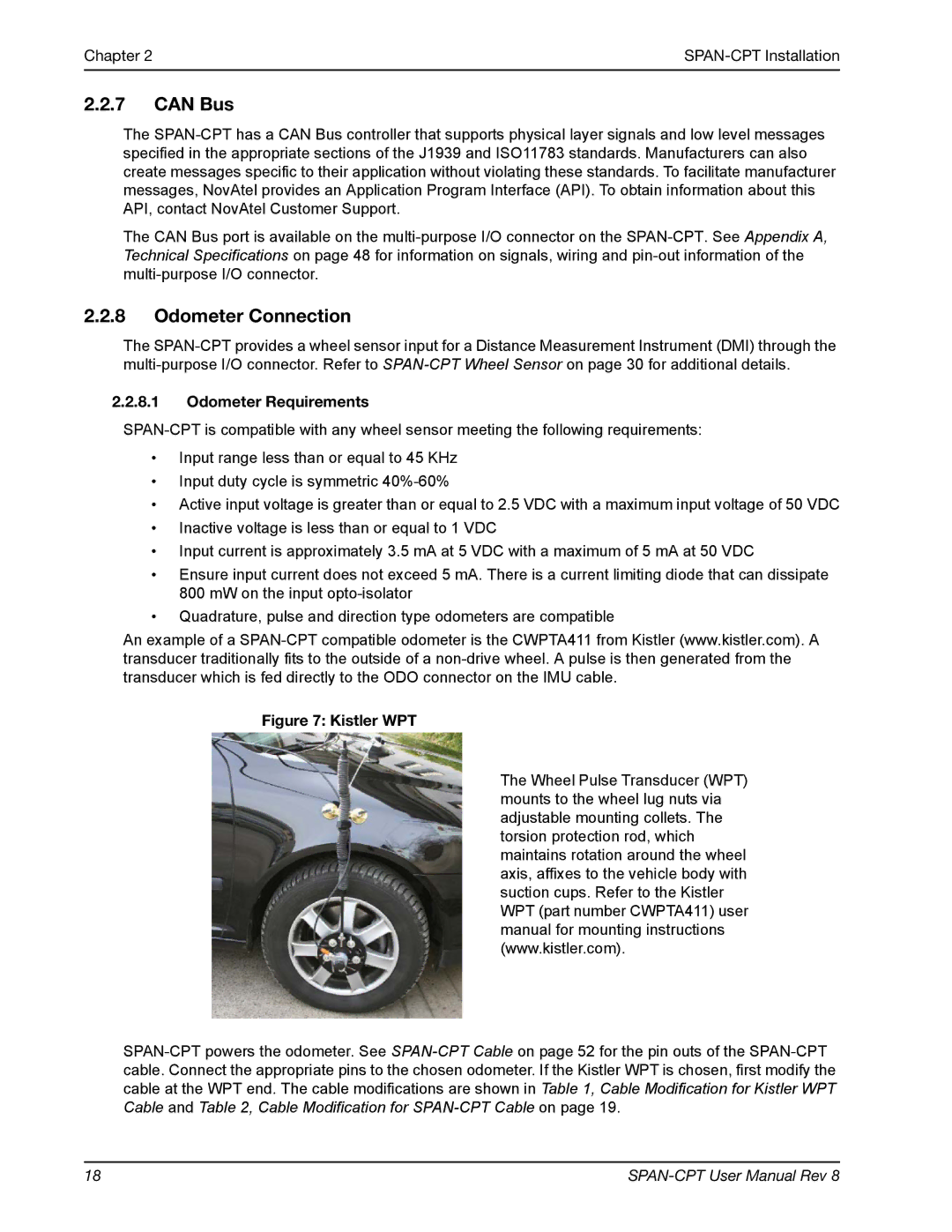 Novatel OM-20000122 user manual Can Bus, Odometer Connection, Odometer Requirements 