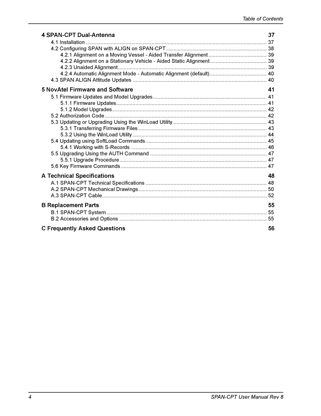 Novatel OM-20000122 user manual Technical Specifications 