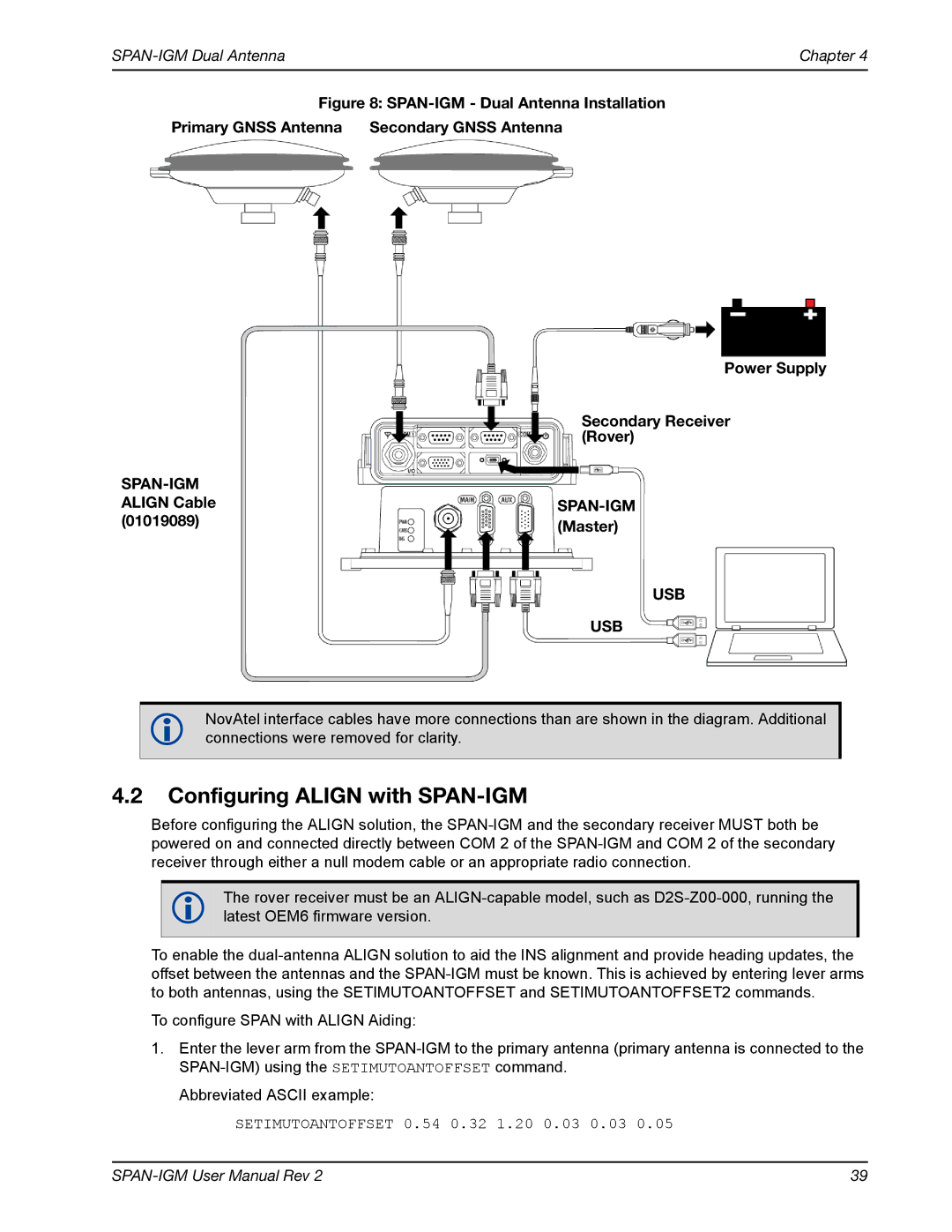 Novatel OM-20000141 user manual Configuring Align with SPAN-IGM 