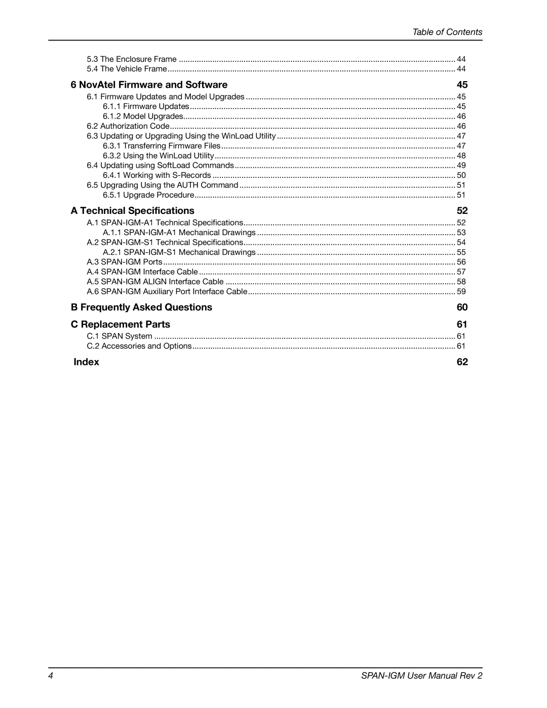 Novatel OM-20000141 user manual Frequently Asked Questions Replacement Parts 