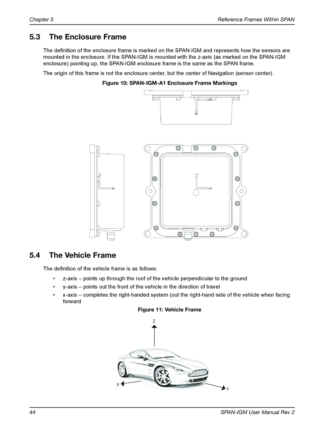 Novatel OM-20000141 user manual Enclosure Frame, Vehicle Frame 