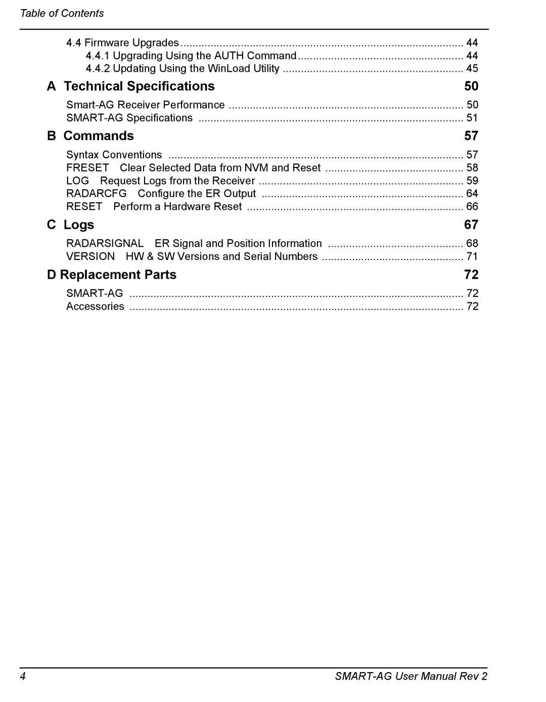 Novatel SMART-AG user manual Technical Specifications 