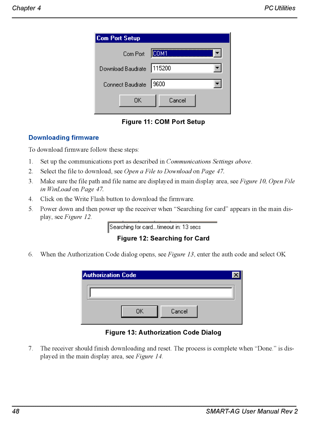 Novatel SMART-AG user manual Downloading firmware 