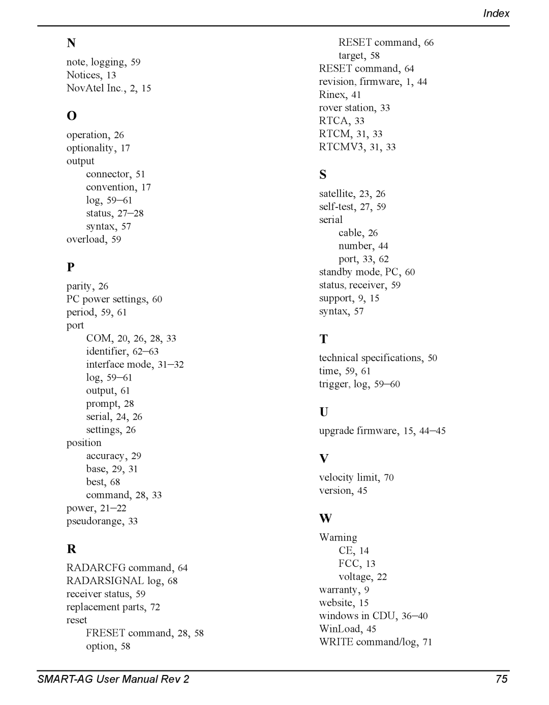 Novatel SMART-AG user manual Log 