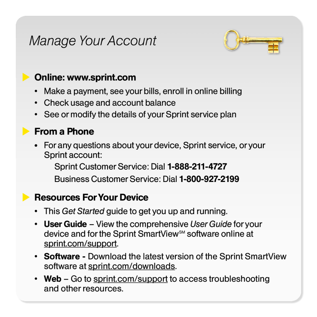 Novatel Wireless CC208 manual Manage Your Account, From a Phone, Resources For Your Device 