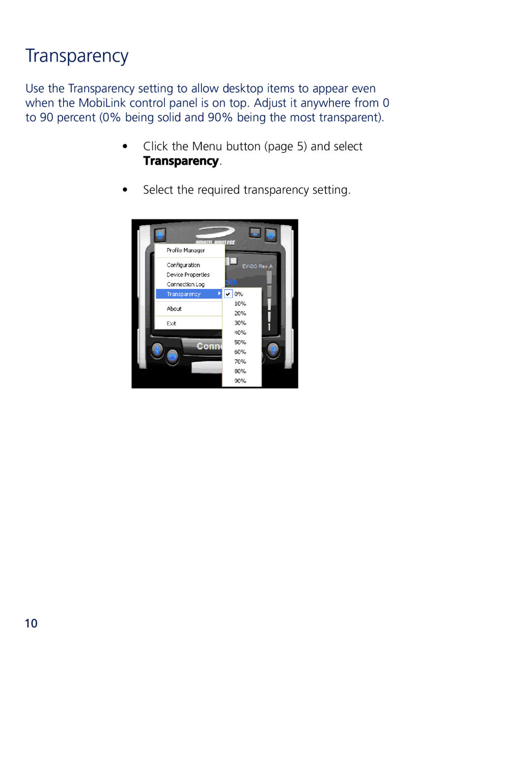 Novatel Wireless MCD3000 quick start Transparency 