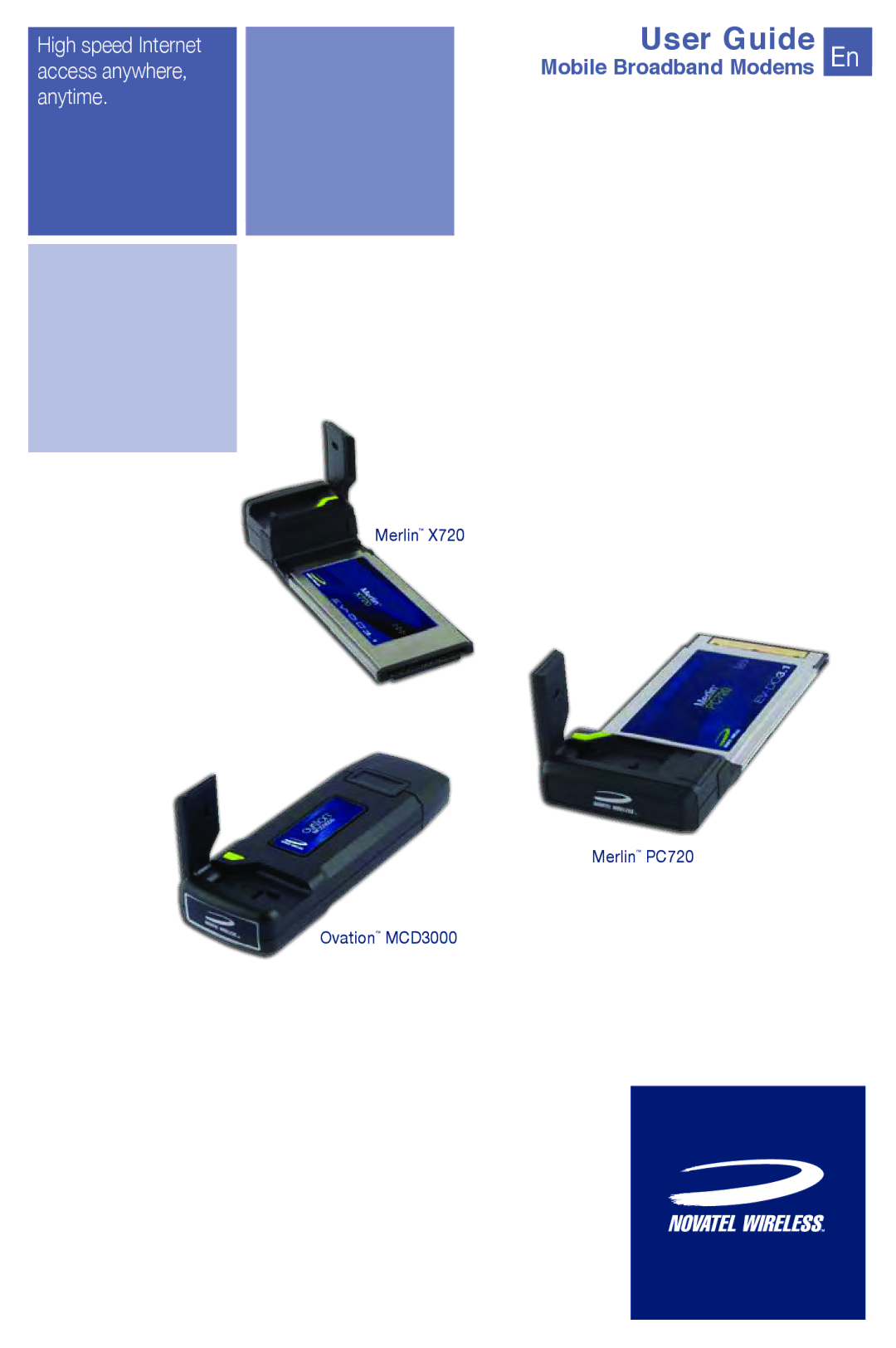 Novatel Wireless MCD3000 quick start User Guide 