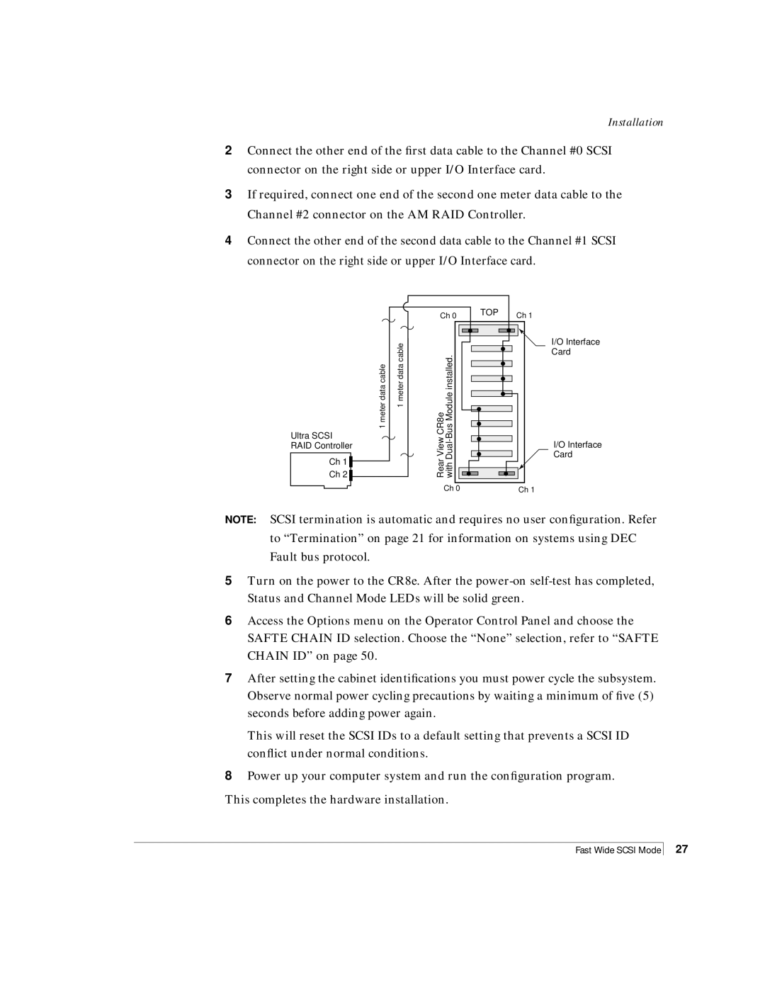 NStor Technologies Disk Array Enclosure, CR8e manual Ultra Scsi 