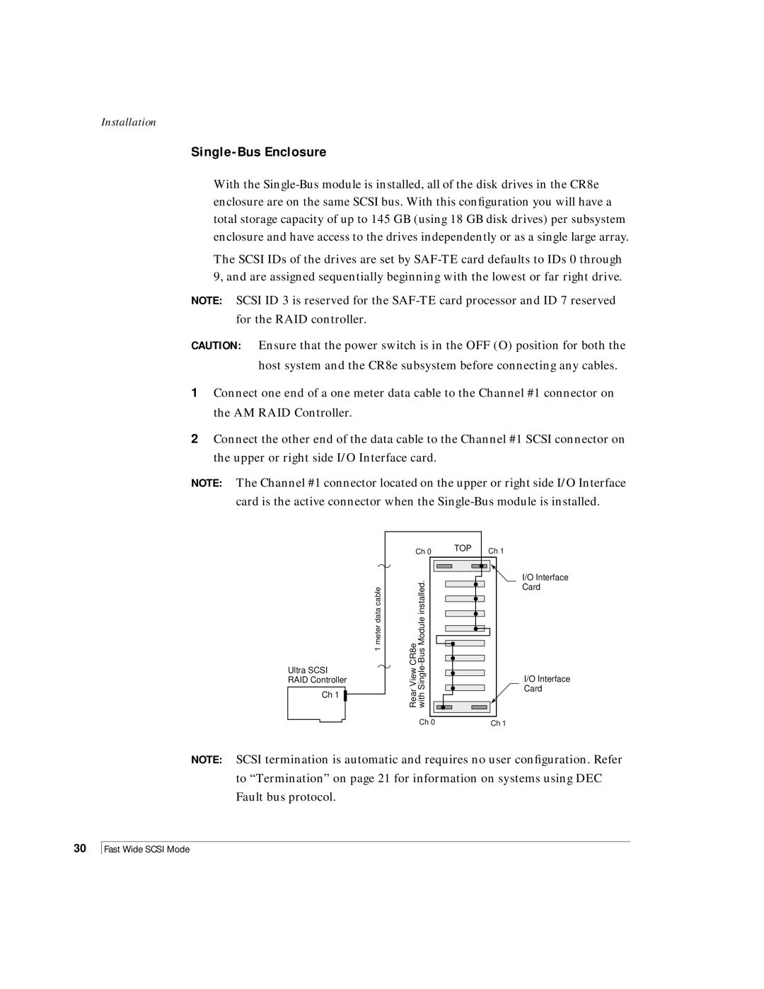 NStor Technologies CR8e, Disk Array Enclosure manual Bus Module installed 