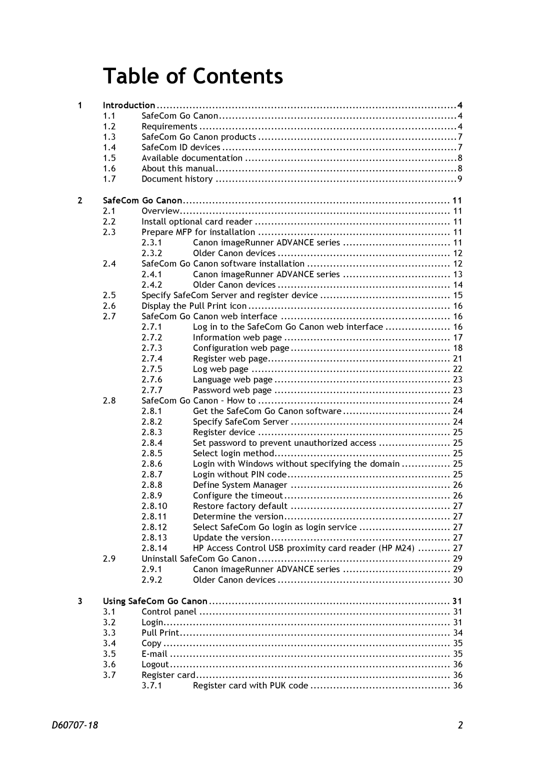 Nuance comm D60707-18 manual Table of Contents 