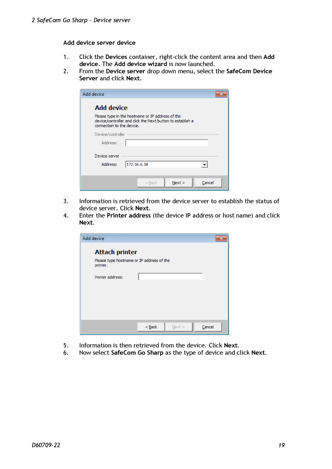 Nuance comm D60709-22 manual Add device server device 