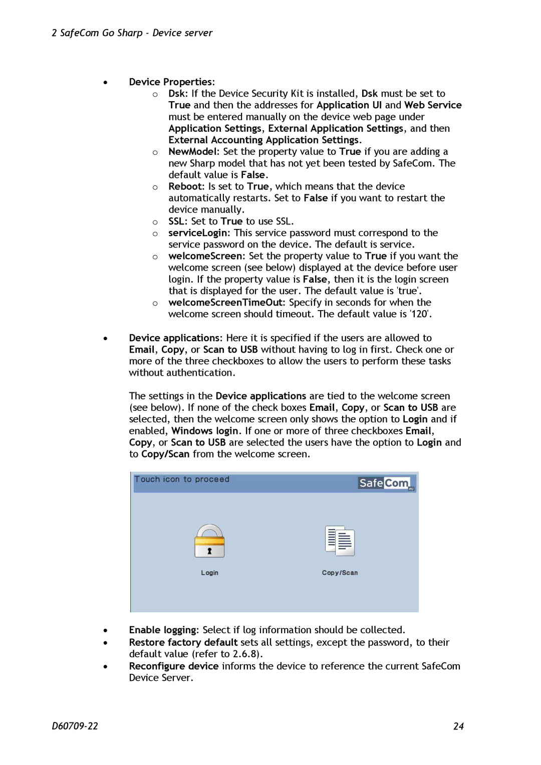 Nuance comm D60709-22 manual ∙ Device Properties, External Accounting Application Settings 