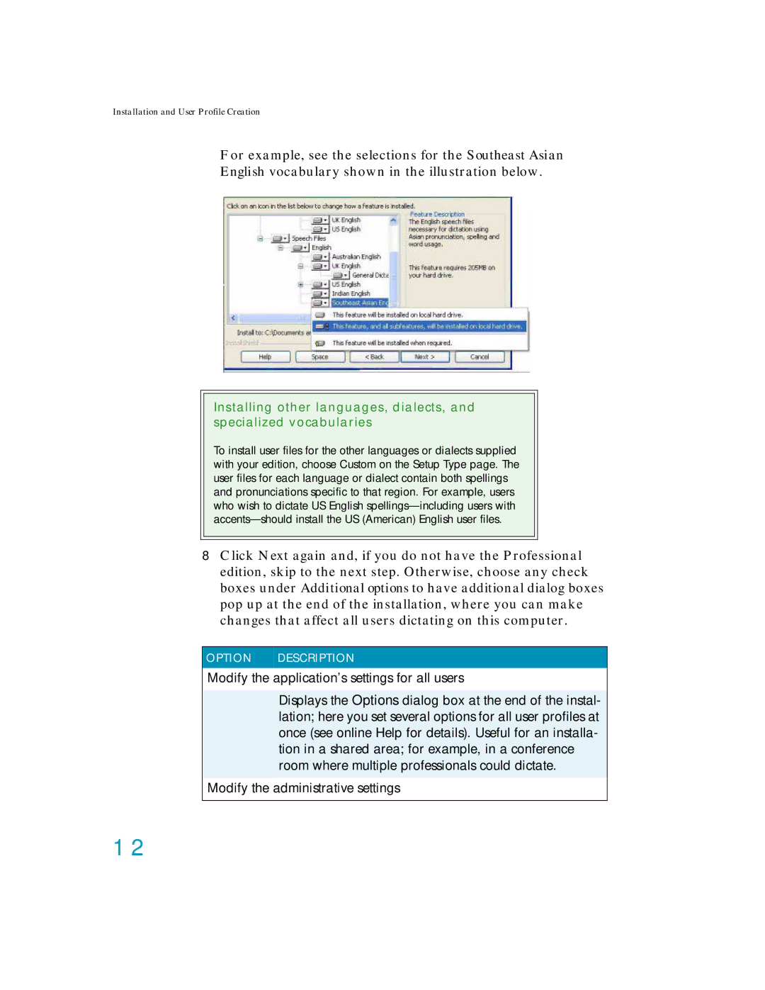 Nuance comm K609A-GC3-11.0, K609A-WN9-11.0, K609A-G00-11.0, K609AGC3110 manual Modify the administrative settings 