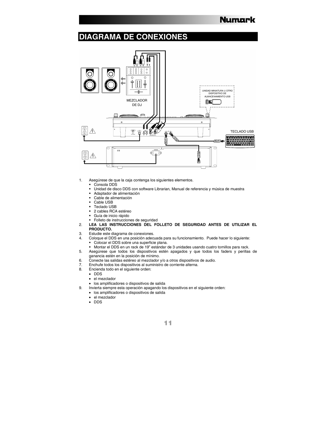 Numark Industries DDS80 quick start Diagrama DE Conexiones, Dds 