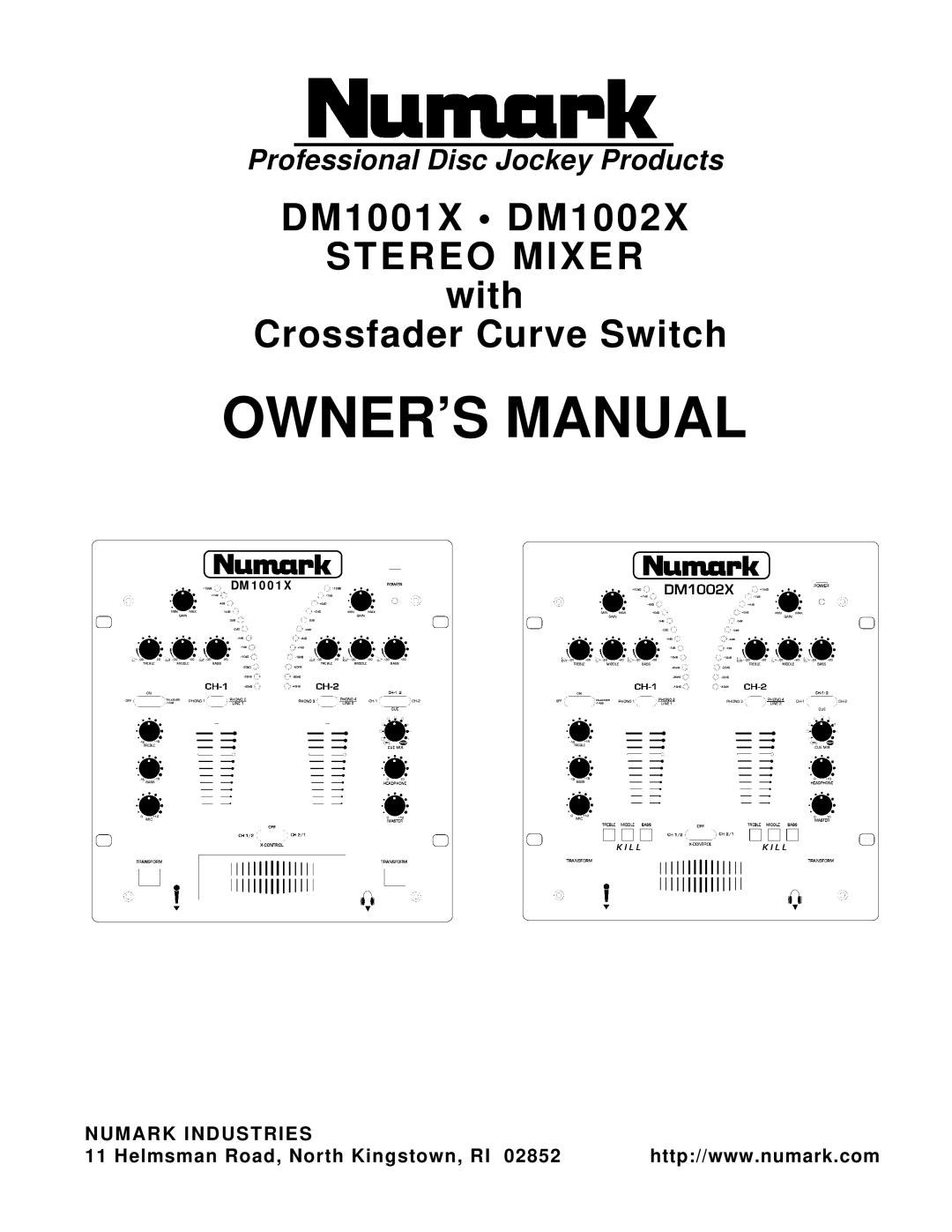 Numark Industries DM1001X, DM1002X owner manual Stereo Mixer 