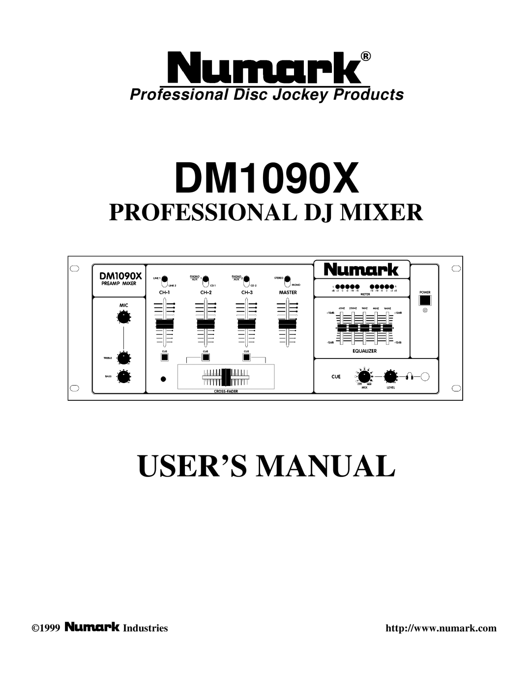 Numark Industries DM1090X user manual 