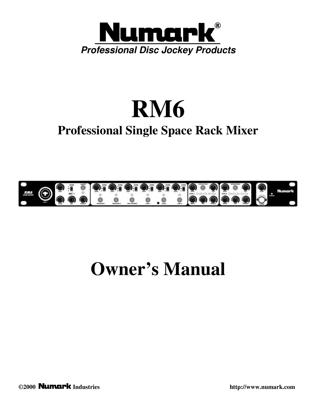 Numark Industries RM6 owner manual 