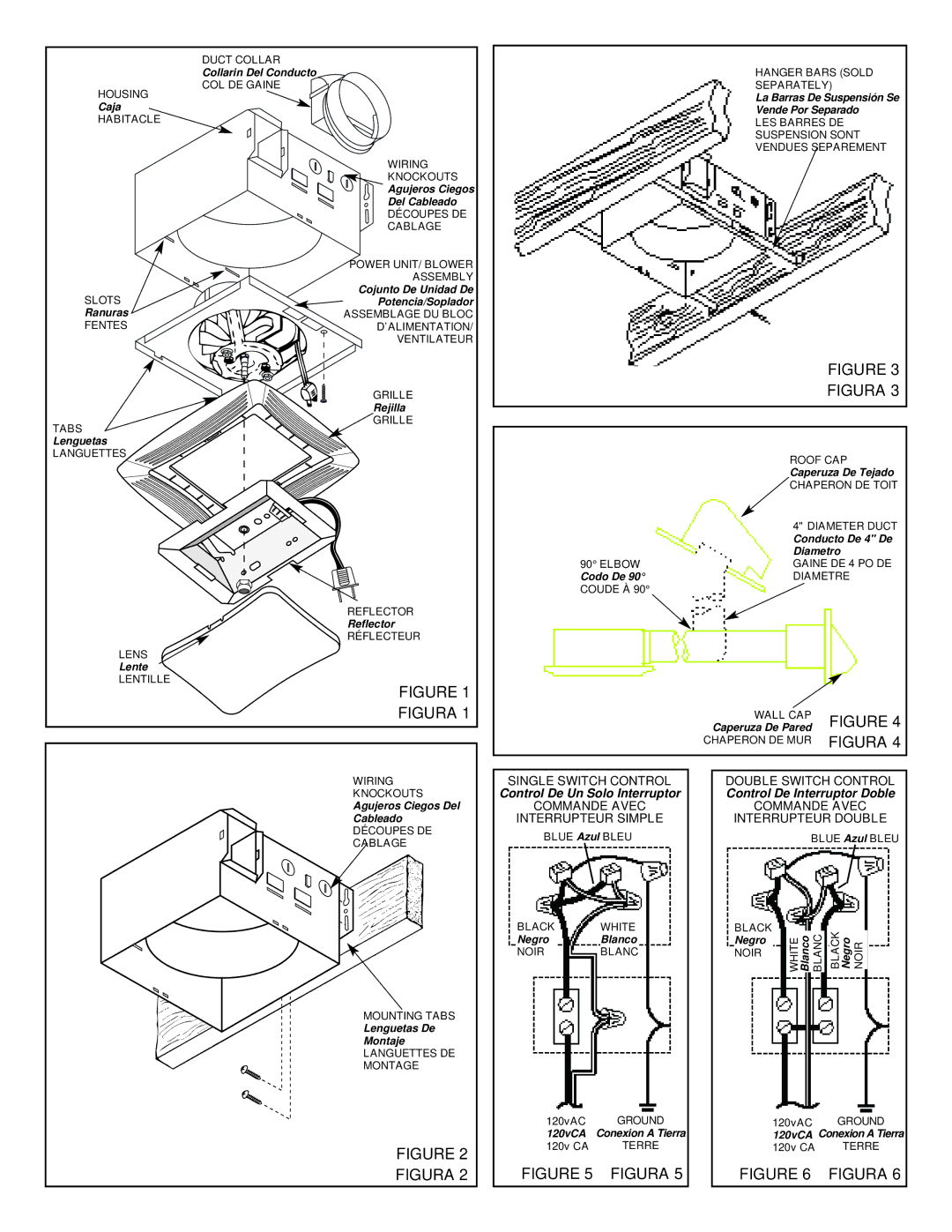 NuTone 769RL, 763RLN important safety instructions Figura 