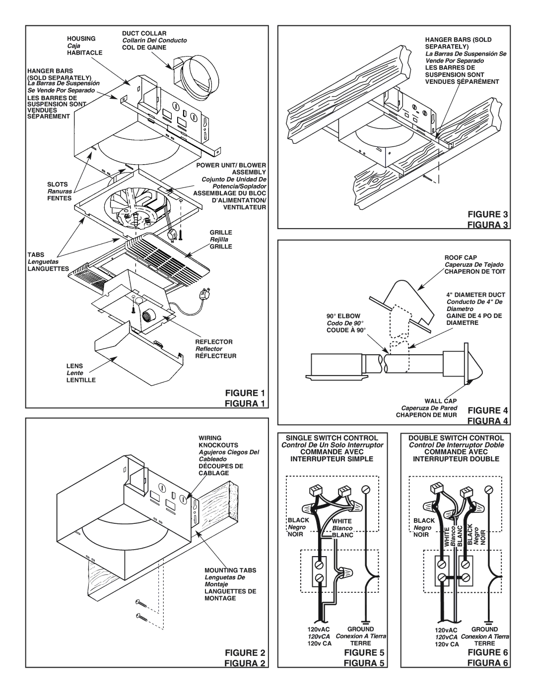 NuTone 769RL, 763RLN important safety instructions Figura 