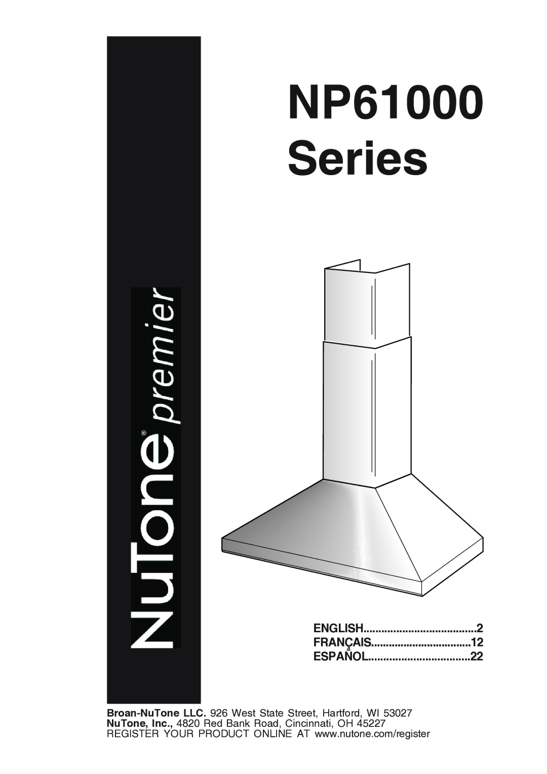 NuTone manual NP61000 Series, Français Español 