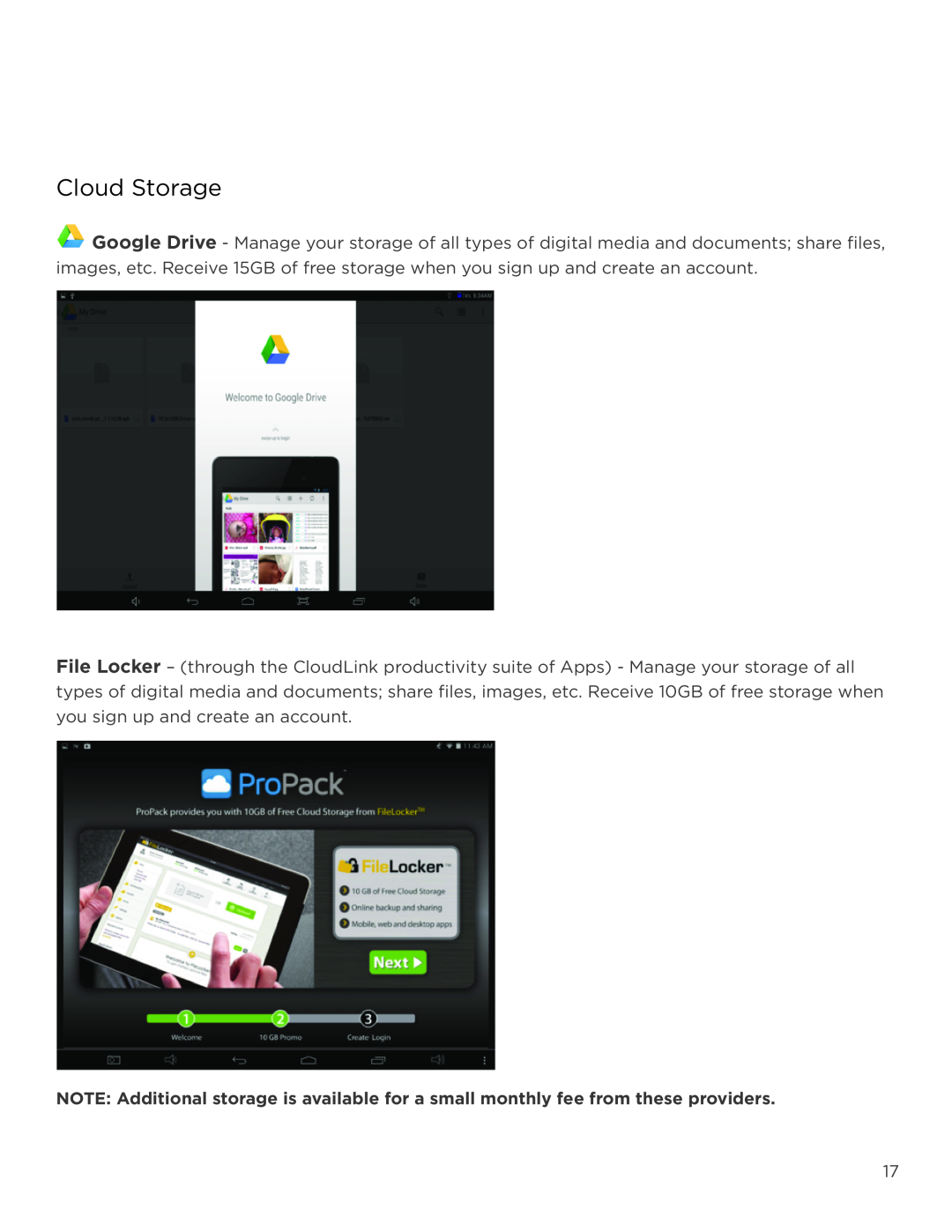 NuVision TM1218 user manual Cloud Storage 